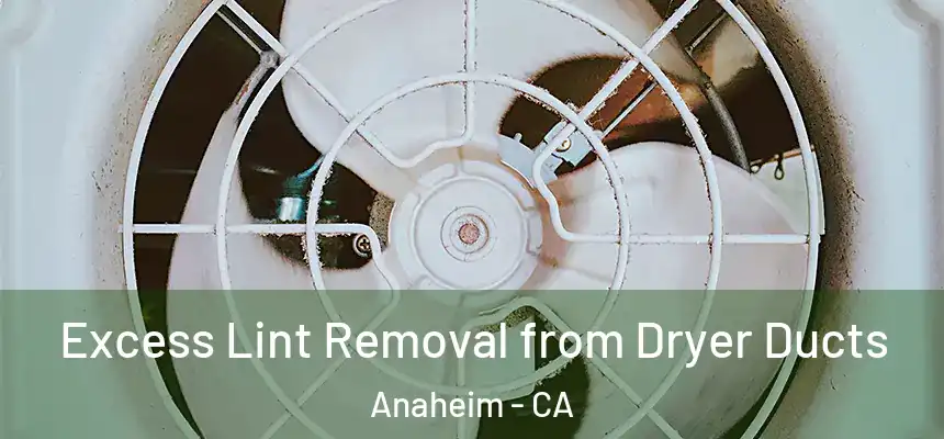  Excess Lint Removal from Dryer Ducts Anaheim - CA